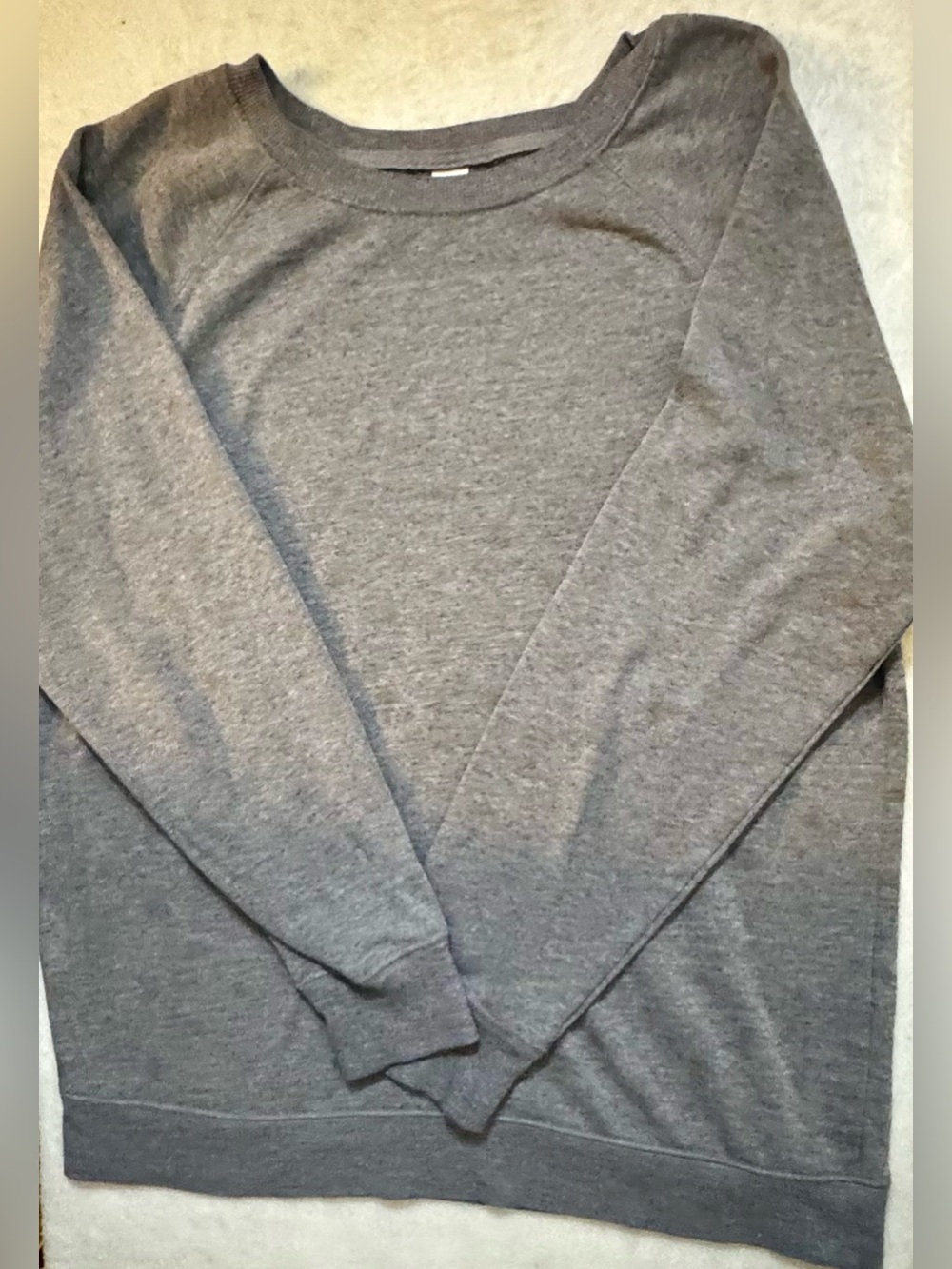 Old Navy Heather Gray Light Polka Dot Crewneck